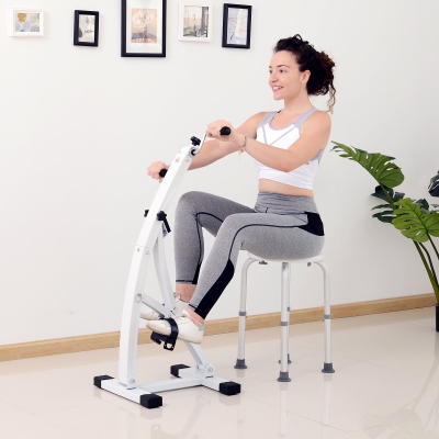 HOMCOM Exercise Bike With LCD Display-White