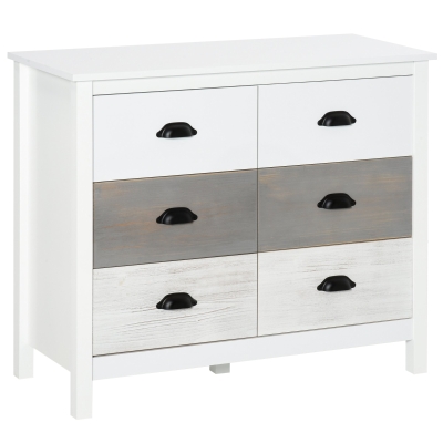 HOMCOM Side Cabinet Home Organizer with Storage Drawer Unit for Bedroom, Living Room