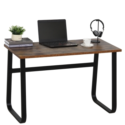HOMCOM Industrial Writing Desk Simple Study Desk Metal Legs Home Office Workstation