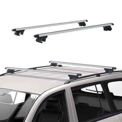 Outsunny 125Lx12.5Wx7H cm Cross Bar Roof Rail Rack-Silver