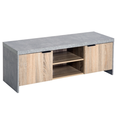 HOMCOM 1.2M Wooden TV Stand Cabinet Home Media Center DVD CD Storage Unit