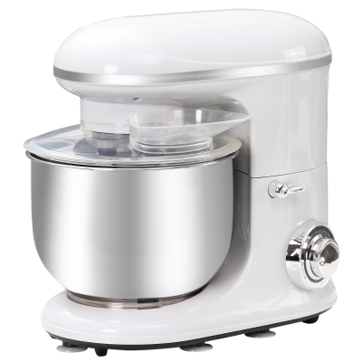 HOMCOM Stand Mixer w/ 6 Speed and Pulse Setting 1200W 5.5L Tilt Head Cake Mixer Silver