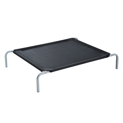 PawHut Small Dogs Portable Elevated Fabric Bed for Camping Outdoors Black