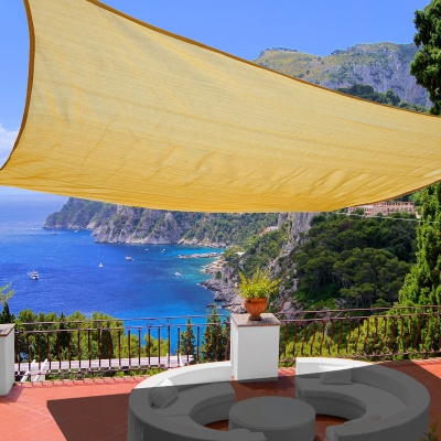 Outsunny 3x4 m Sun Shade Sail-Sand