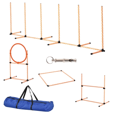 PawHut Pet Agility Training Equipment Dog Play Run Jump Hurdle Obedience Training Set