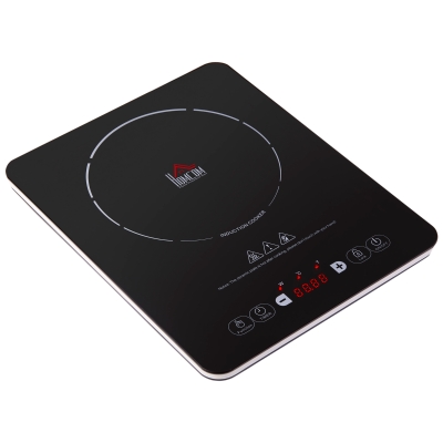 HOMCOM Induction Hob Single Induction Cooker 2000W w/ Sensor Touch 4H Timer Child Lock