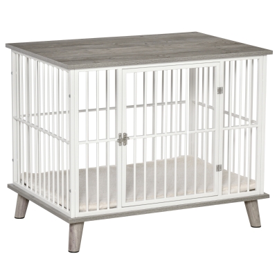 PawHut Decorative Dog Crate, Pet Cage Kennel w/ Soft Cushion for Small Medium Dogs
