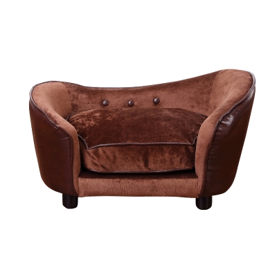 PawHut Pet Sofa,66.5L x 40.5W x 35.5H cm-Coffee
