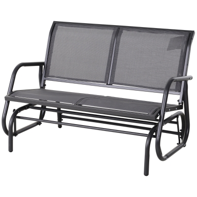 Banc à bascule de jardin 2 places design contemporain