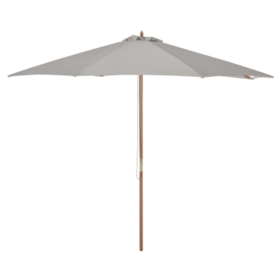 Outsunny 3m Fir Wooden Garden Parasol Bamboo Sun Shade Patio Outdoor Umbrella Canopy