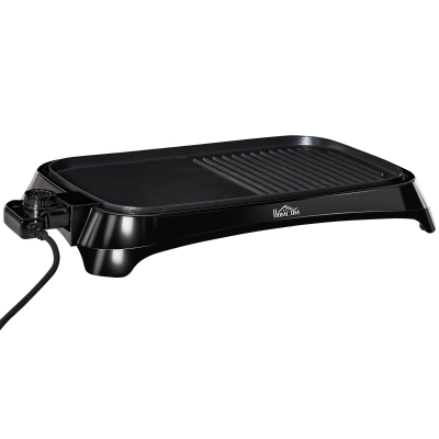 HOMCOM Teppanyaki Grill 1600W Table Top Grill w/ Temperature Control and Drip Tray