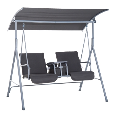 Balancelle design de jardin 2 places acier polyester