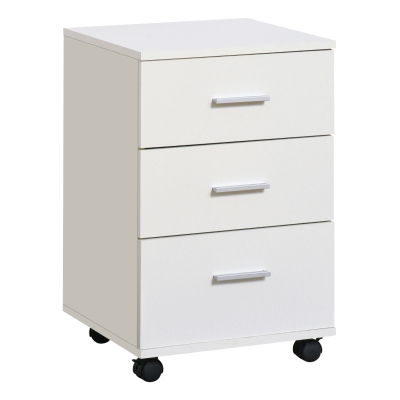 Vinsetto Cajonera Oficina con Llave y Ruedas con Freno 3 Cajones para Despacho y Hogar Cerradura Llaves Incluidas Moderna 40x41,5x61,5cm