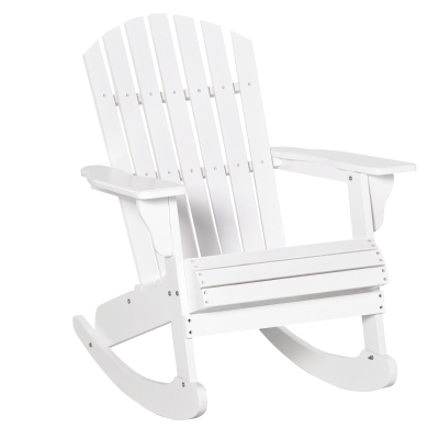 Outsunny Adirondack Gartenstuhl Weiß 77 x 94 x 97 cm