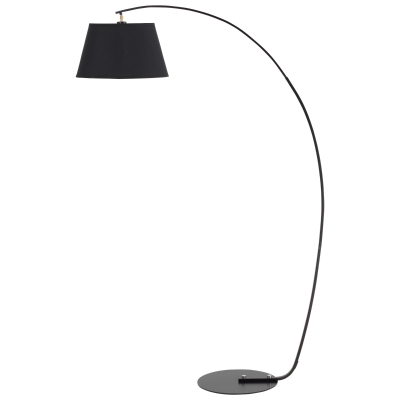 HOMCOM Lámpara de Pie en Forma Arco Moderna con Pantalla Colgante de Tela Portalámpara E27 Máx. 40 W para Salón Dormitorio Estudio 100x43x177 cm Gris y Marrón