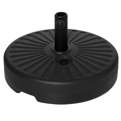 Outsunny Sonnenschirmständer 21-26 kg Schirmständer für Sonnenschirm Schirmstangen 38 mm Sonnenschirmfuß für Garten Terrasse Balkon Zement Schwarz Ø51 x 30H cm