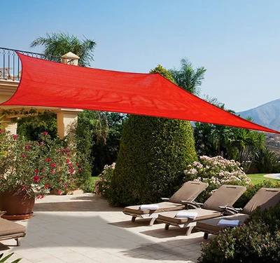 Outsunny Tenda Tendone Parasole Rettangolare 3x4m Rosso