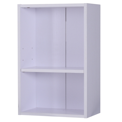 HomCom biblioteca din lemn, cu raft, 40x24x61 cm, alba