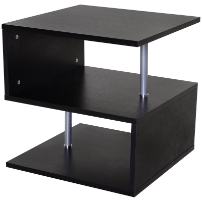 HomCom Masa Moderna Joasa De Salon in Lemn Negru, 50x50x50cm