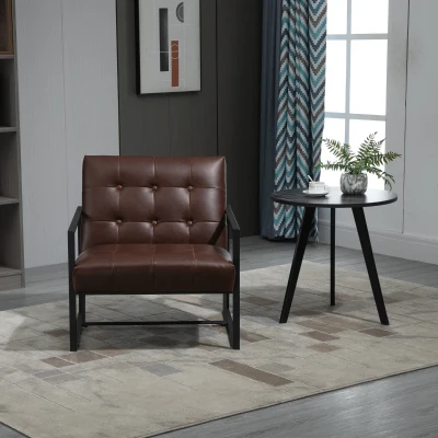 Fotoliu living/birou, piele, Metal/PU