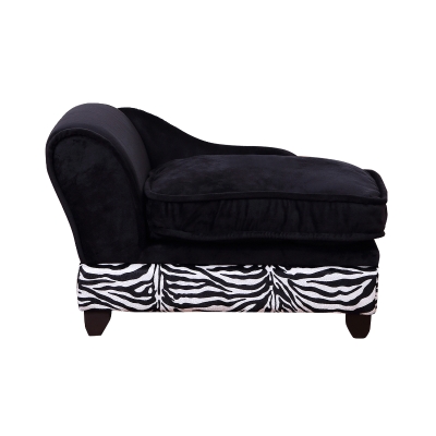 PawHut Canapele pentru caini pentru Animale de Companie cu Torpedou, Negru si Alb, 57x34x36cm