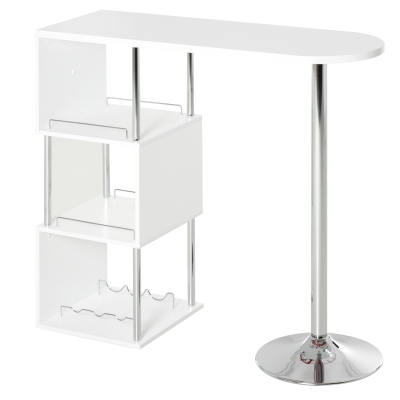 HomCom masa inalta de bucatarie, cu 3 rafturi, 113x40x105cm