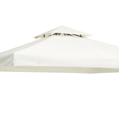 Outsunny Acoperiș de Schimb Impermeabil pentru Gazebo pentru Grădină Dublu Strat 3x3m, Crem