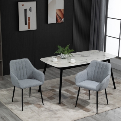 Set 2 Scaune capitonate moderne pentru Bucatarie