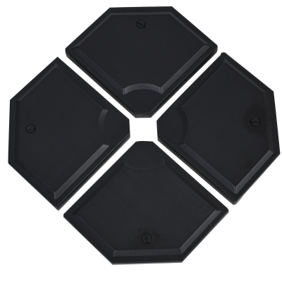 Outsunny Baza pentru Umbrela de Gradina cu Baza in forma de Cruce Set 4 Tigle