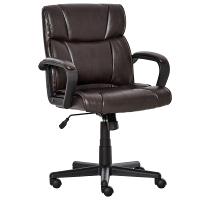 Vinsetto Scaun de Birou Ergonomic din Imitatie de piele Maro 61x69x90-100cm