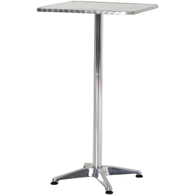 Homcom Masa Bar Restauran din Otel Inox Patrata 60x60cm Inaltime 70-110cm