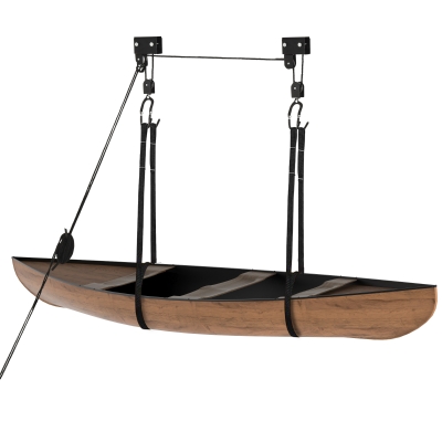 HOMCOM Palan pentru Caiac Sistem cu Scripete, Carlige, Sarcina max. 50kg, din Otel PP