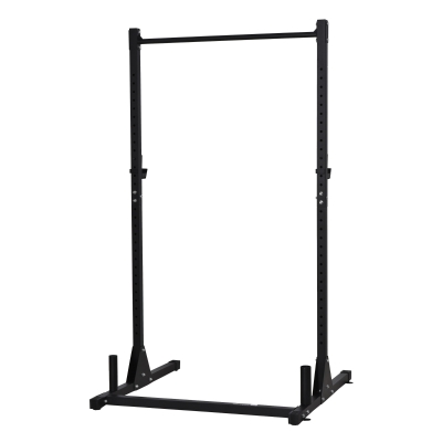 HOMCOM Suport pentru Haltere cu Inaltime Reglabila pe 32 Niveluri de 26-196cm Statie Fitness din Otel - Negru