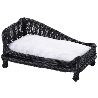 PawHut sezlong animale de companie, 69x42x33cm, negru