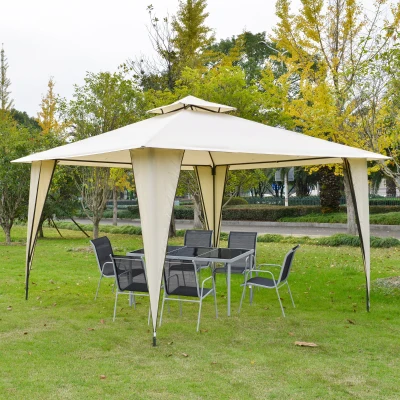 Foisor de Gradina, in Metal cu Acoperis dublu bej