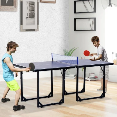 Masa de Ping Pong Pliabila 182x91x76cm Albastru