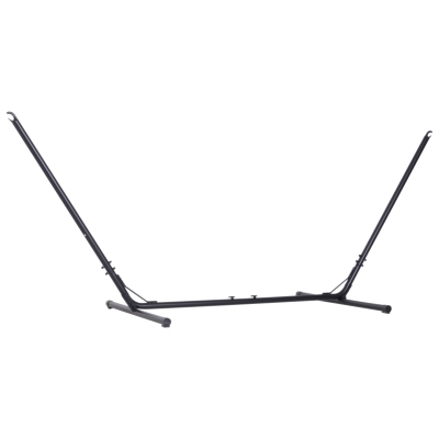 Outsunny Suport Schelet pentru Hamac Reglabil Max. 150 Kg, Negru, 308-380x108x120cm