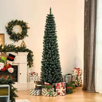 Brad cu zapada artificiala 570 ramuri Φ53x190cm Verde