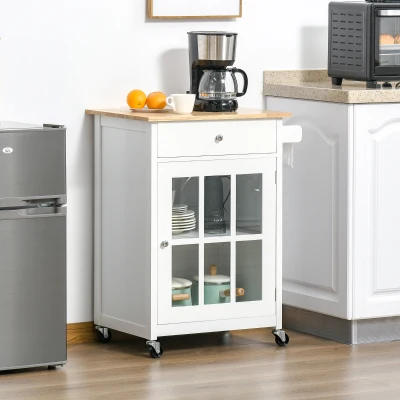 Carucior de bucatarie, multifunctional, 67x48x86.5cm, alb
