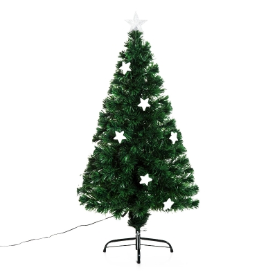 HomCom Brad de Crăciun 16 becuri LED în Formă de Stea 120cm