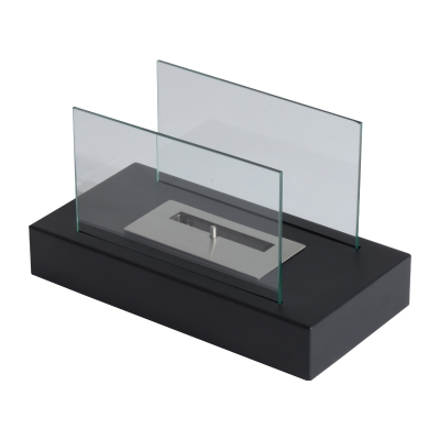 HomCom Șemineu Bioetanol din Inox Rezervor 0.5L, 35x18x21cm