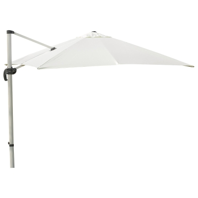 Outsunny Umbrela de gradina rotativa 360°, 2.96x2.96x2.65, alb