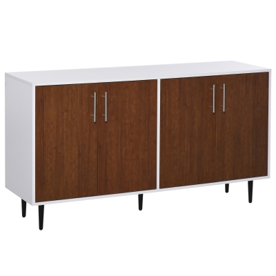 HOMCOM Mobilier Bufet Vintage Clasic din Lemn Bufet pentru Bucatarie Sala de Pranz