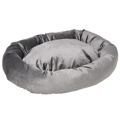 PawHut Cusca pentra Caini Capitonata cu Margini Inaltata si Perna Cuscino, Tapiterie din Catifea detasabila, 102x74x23cm - Gri Inchis