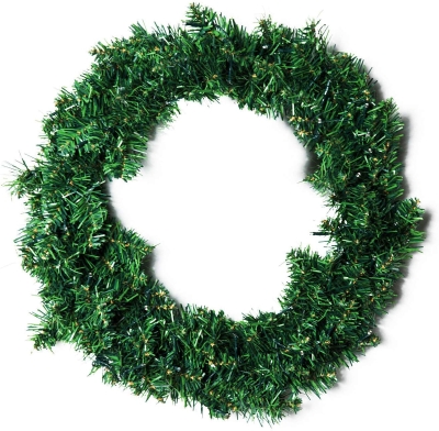 Homcom Ghirlanda Natalizia con 50 Luci Led Bianche Calde 130 Rami Verdi Φ55*D10cm