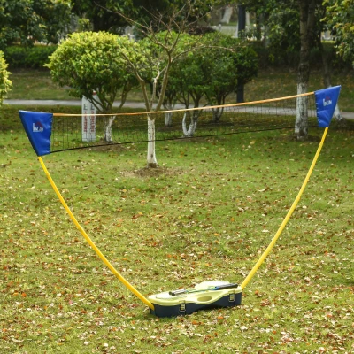 HOMCOM Set Badminton pliabil adulti copii intern extern