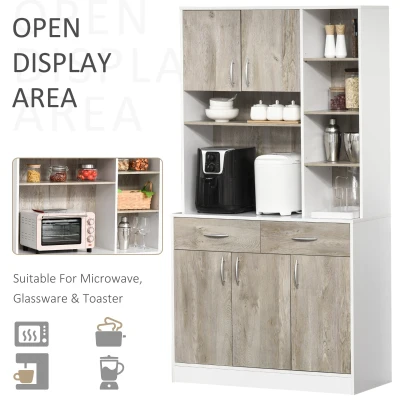 HOMCOM dulap de bucatarie, cu sertare si usi, 100x39x180 cm(m-5)
