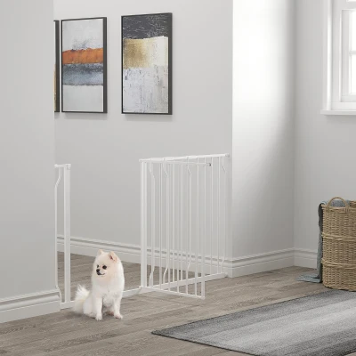 Poarta de Siguranta pentru Caini Extensibila 75-145cm, Alb
