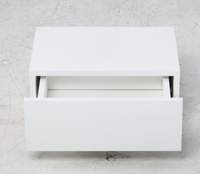 HOMCOM Set de 2 Noptiere Suspendate din Lemn, Design Modern, 40x30x15cm - Culoare Lemn