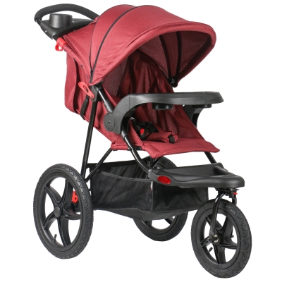 HOMCOM Carucior inclinat si pliabil pentru copii 6-36 luni, 15kg, Rosu